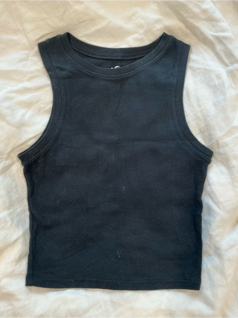 Hollister Black Ribbed Kids Tank Top